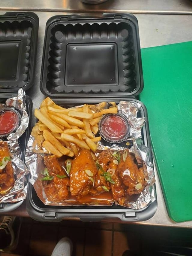 Wings and Fries.